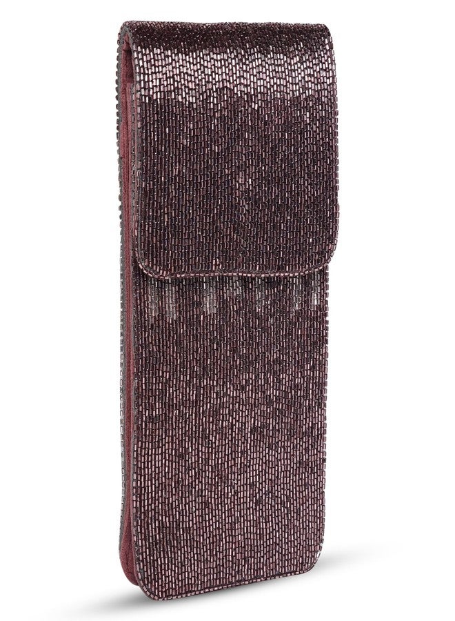 MARKQUES Magenta Cutdana Embellished Mobile Sling Bag - Image 1